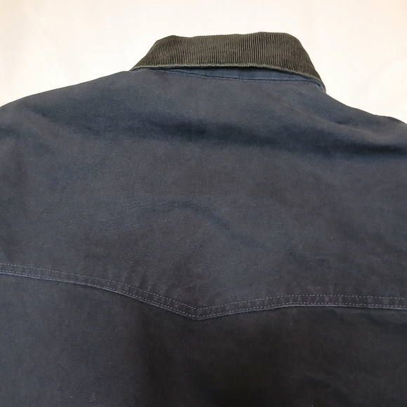 Carhartt Santa Fe Jacket J14 MDT Navy/Black Mens Size 2XL Leather Patch Quilted - Picture 8 of 11